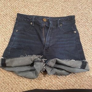 AMERICAN EAGLE DARK WASH JEAN SHORTS